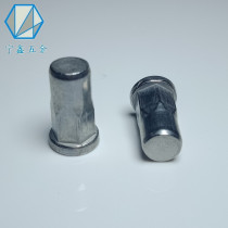 Automobile new carbon steel national standard flat head half hexagonal step thickened pull cap M5 cap thickness 2mm rivet nut blind hole type