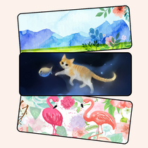 Mouse pad oversized cute girl notebook keyboard pad lock edge office thickening cartoon home student desk pad