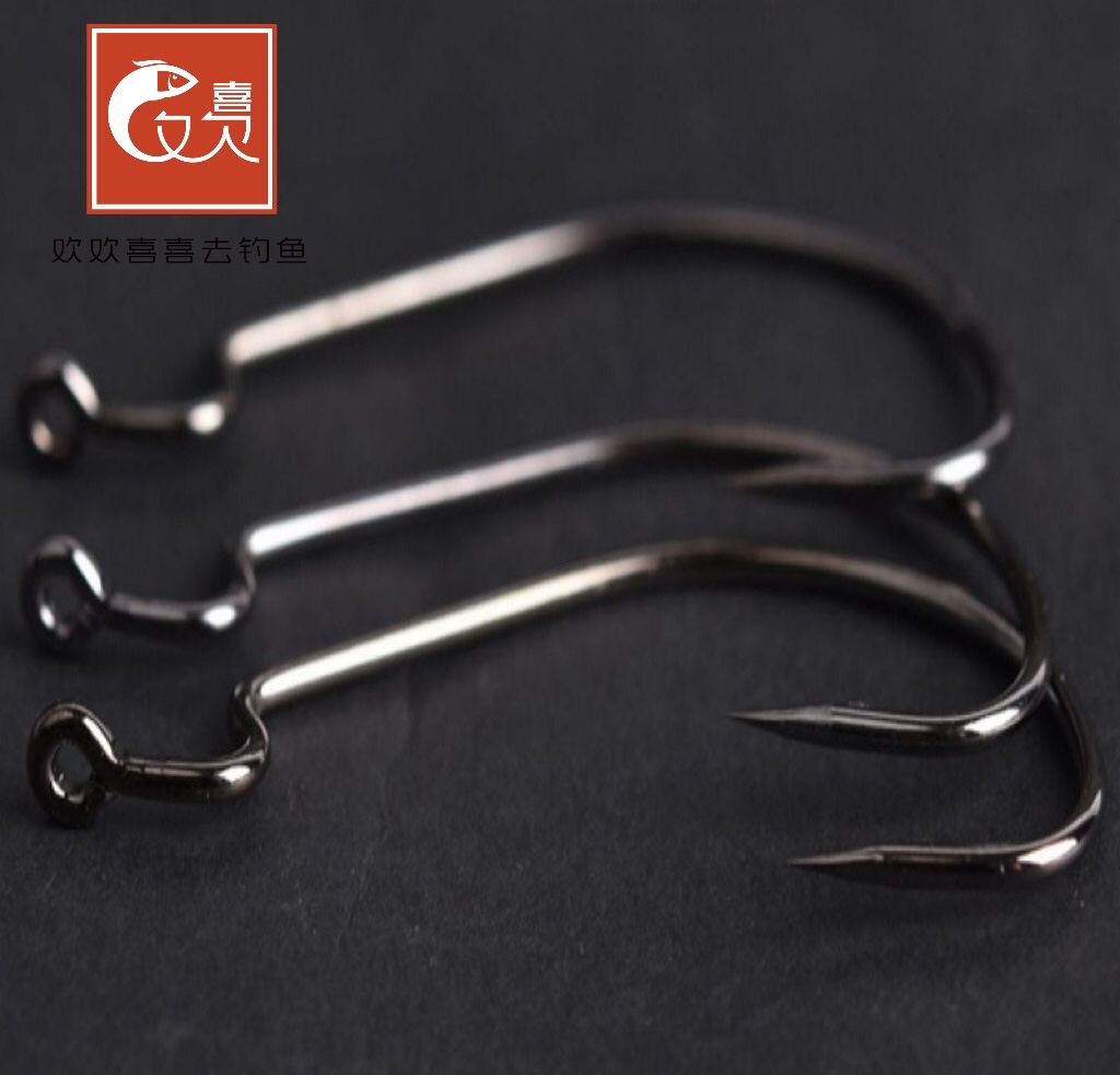 Happy to strengthen the coarse cranking crank sea bass black stone cod hook black fish hook