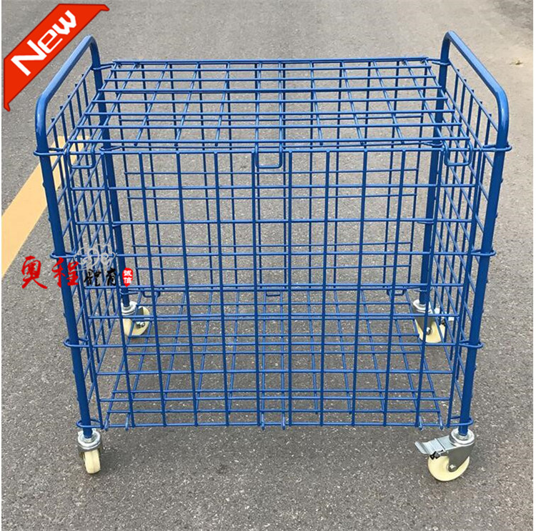 Four-wheeled mobile folding basketball cart Volleyball football caravan balls-containing caravan-Taobao