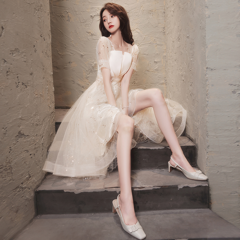  XL+Long, champagne color, mid-length   + $25.77 