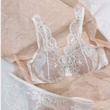 Кружевное летнее нижнее белье, тонкий бюстгальтер без косточек, бюстгальтер-топ, красивая спина, с открытой спиной