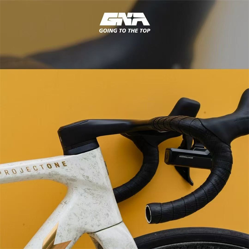 Ganna Angle ° Road Bike Carbon Fiber Aerodynamic Integrated Handlebar with Full Internal Cable Routing, Curved Handlebar, Reach 71mm