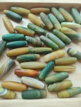 Agate bucket beads dzi beads style weathered stone natural agate