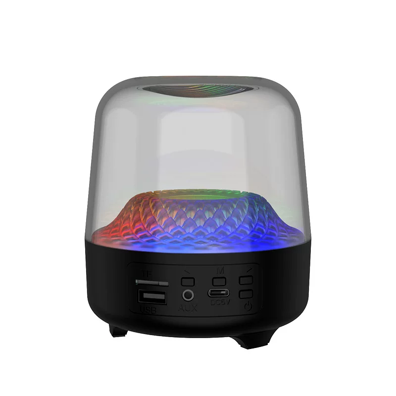 Colorful bluetooth speaker Manha mini audio card computer colored lights car 3D surround subwoofer