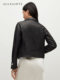 Celebrity AllSaints Women's Knight Classic Leather Jacket Dalby Spring and Summer Classic W086LB