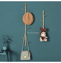 American Nordic countryside pastoral ins style simple modern golden iron branch hanger decorative adhesive hook Wall