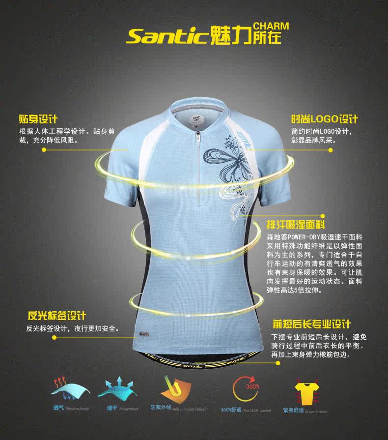 Tenue de cyclisme femme SANTIC - Ref 2216022 Image 36