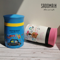 Sendman 304 stainless steel insulated lunch box children cute cartoon portable insulated barrel lunch box student lunch box