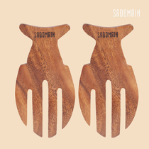 Taiwan Sendman Acacia fish fork spoon log fork spoon one simple simple salad dedicated to simple creative dining home