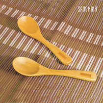 Taiwan Sendman spoon Japanese spoon imported household soup spoon creative wooden children eat cute small wooden spoon
