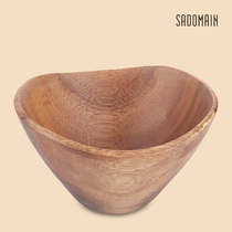 Taiwan Sendman Acacia wooden bowl household irregular geometry integrated seamless Japanese Bowl home meal