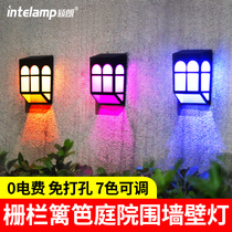 Solar outdoor courtyard wall lamp waterproof garden villa exterior wall outdoor doorpost wall landscape Decoration lamp