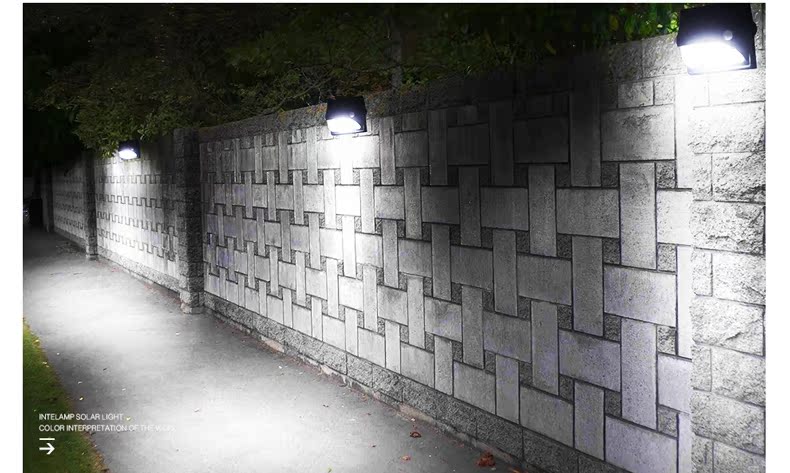 Yinglang Năng Lượng Mặt Trời Ánh Sáng Ngoài Trời Vườn Ánh Sáng Wall Mount Cảm Ứng Chiếu Sáng Biệt Thự Vườn Nhà LED Không Thấm Nước Ánh Sáng Đường Phố đèn pin sạc