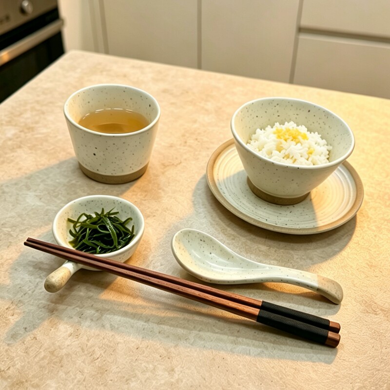 Coarse Pottery Single-Serving Tableware Set: Plate, Rice Bowl, Cup, Spoon, Saucer, Table Setting Set, Club Hotel Commercial Ceramic Set