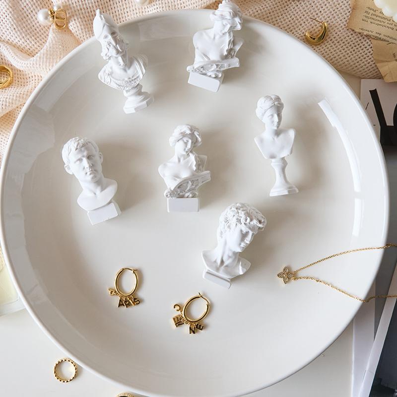 ins Mini Plaster Statue Ornaments Decorate Apollo David, Serving as Photo Props, Jewelry Still Life Products for Photography