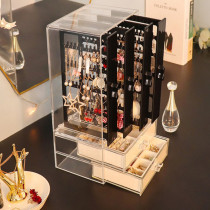 New products earrings finishing rack earrings Jewelry necklace storage box Korean acrylic ear jewelry dustproof transparent