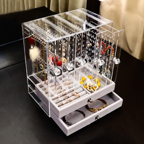 Multi-function earring shelf display rack ring bracelet storage box acrylic necklace display rack comprehensive transparent