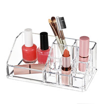 The fine crystal lipstick rack powder display rack desktop small items storage box eyebrow pencil cosmetics jewelry display