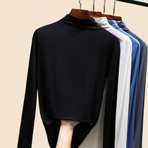 Half high collar base shirt female modal long sleeve T-shirt spring and autumn 2021 new interior wear thin spring slim top