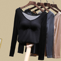Autumn clothes thermal underwear women autumn and winter base shirt 2020 new inner wear thick hair tropical chest pad one top