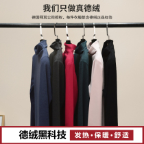 Semi-high collar Delong base shirt Womens Autumn and Winter Joker Western style inner long sleeve T-shirt 2020 New plus velvet top