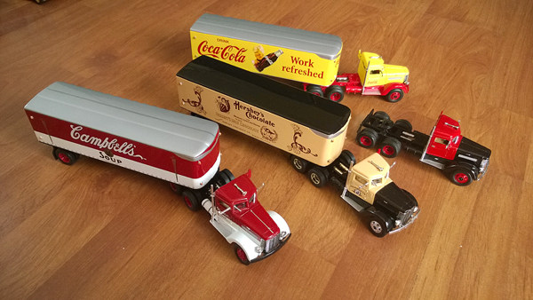 Модель машины 火柴盒matchbox ks 系列36车 peterbilt kenworth mack daf..