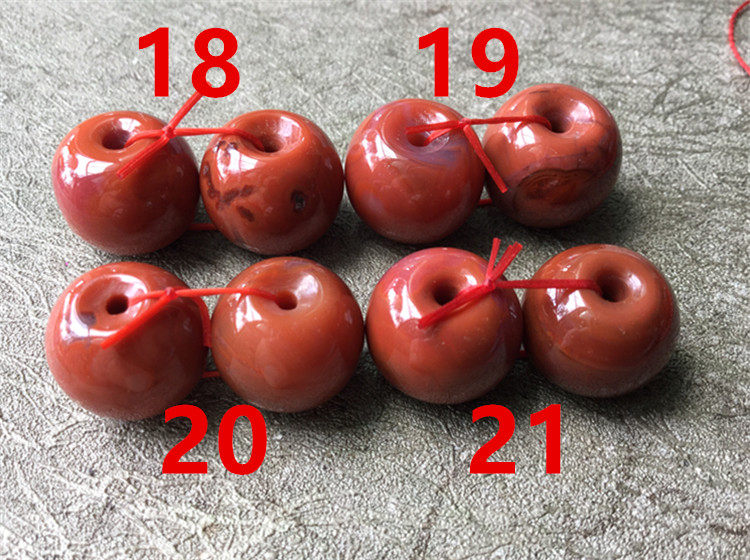 DIY аксессуары 13mm四川九口料南红玛瑙火焰红苹果珠.隔珠.diy精品配件224