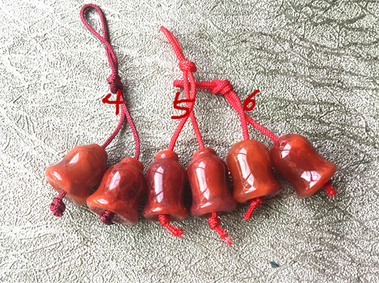DIY аксессуары 天然川料南红玛瑙柿子红火焰纹.铃铛背云弟子珠diy配件237 OTHER