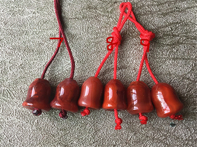 DIY аксессуары 天然川料南红玛瑙柿子红火焰纹.铃铛背云弟子珠diy配件237 OTHER