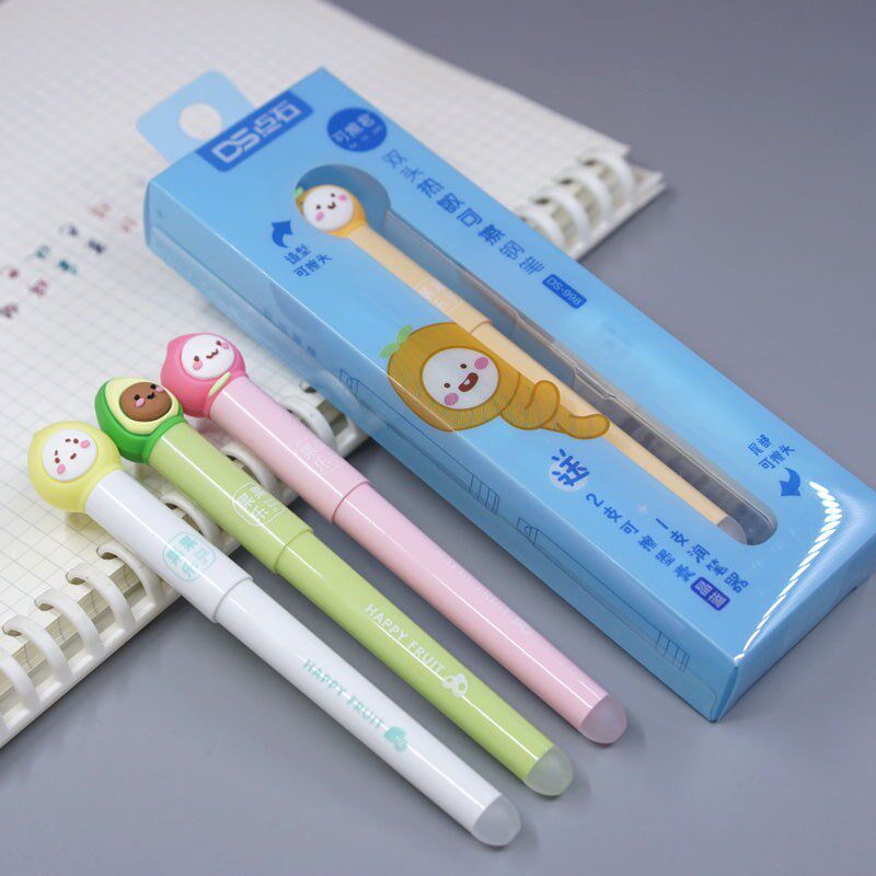 Point stone erasable monarch new double-head thermo-sensitive erasable ink sack pen primary school pupil cute cartoon heat erasable pen