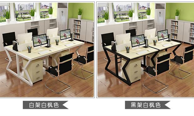 Bàn làm việc nhân viên bàn ghế văn phòng 2/4/6 vị trí thẻ người máy tính tài chính bàn ghế kết hợp đơn giản hiện đại 3 - Nội thất văn phòng bàn chân sắt giá rẻ