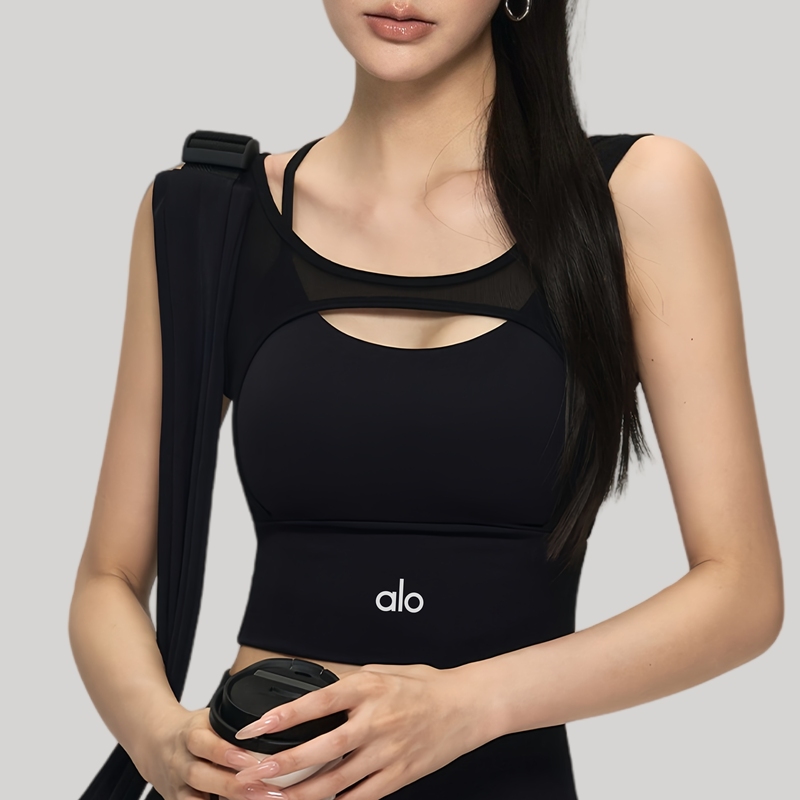 Aio Beauty Back Yoga Set Vest for Women, All-In-One Shockproof Running Fitness Training Bra, Outerwear Sports Bra