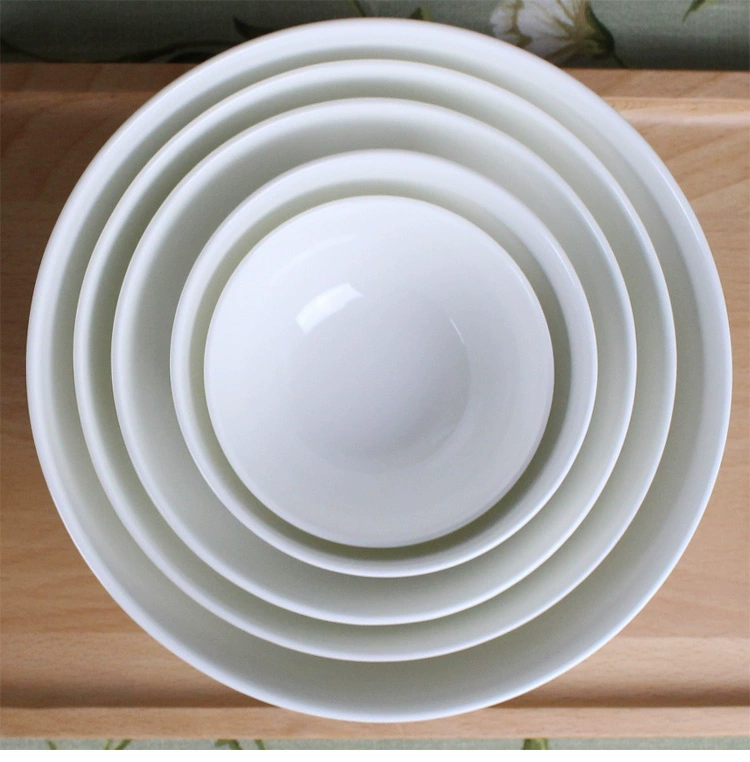 Xương Trung Quốc bát cơm bát mì bát súp nhà bát gốm kích thước đơn giản bát tinh khiết trắng sáng tạo bát sứ bộ đồ ăn bát bộ chén đĩa đẹp