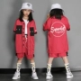 Trang phục khiêu vũ đường phố mùa hè cho bé trai và bé gái Quần áo hiphop dành cho trẻ em Châu Âu và Hoa Kỳ - Trang phục áo len bé trai