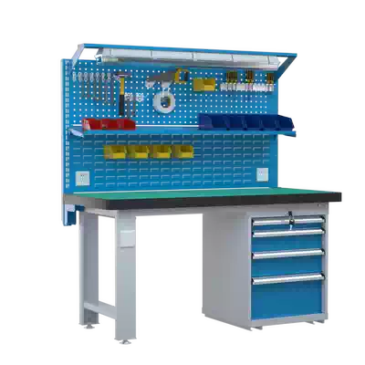 Heavy-duty Workbench partial four-pumping Workbench anti-static console fitter repair table with drawer multi-function