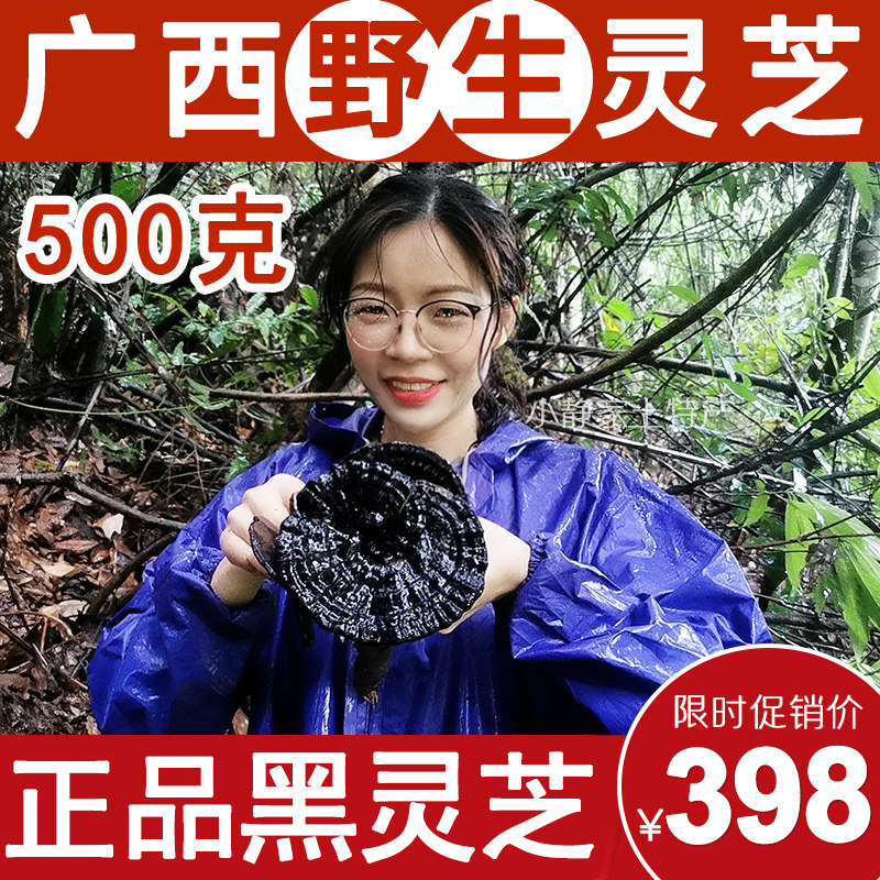 Wild Black Lingzhi Deep Mountain Specie Natural Black Lingzhi Whole Branches of Lucid Lucid Lucid and Nourishing Infused with Nourishing Brew of Wine Saucepan 500g