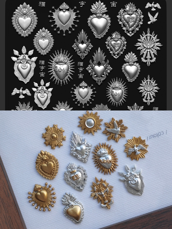 Sacred Heart Light Prayer Retro Radiance Nail Art Mold Sacred Heart Light Prayer Retro Radiance Nail Art Mold