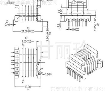 EPC19 transformer high frequency skeleton core 6 slots 6 4 ten sets one pack