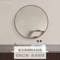 Toilet mirror bathroom round mirror wall bathroom mirror wall toilet bathroom mirror wall-mounted vanity mirror wall dressing mirror