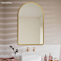 Frame bathroom mirror light luxury wind toilet toilet mirror wall bathroom frame Wall Wall Mirror HD explosion-proof