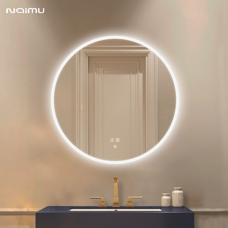Mirror wall-mounted smart mirror Makeup mirror Wall-mounted toilet mirror Wall-mounted frameless led bathroom mirror with light