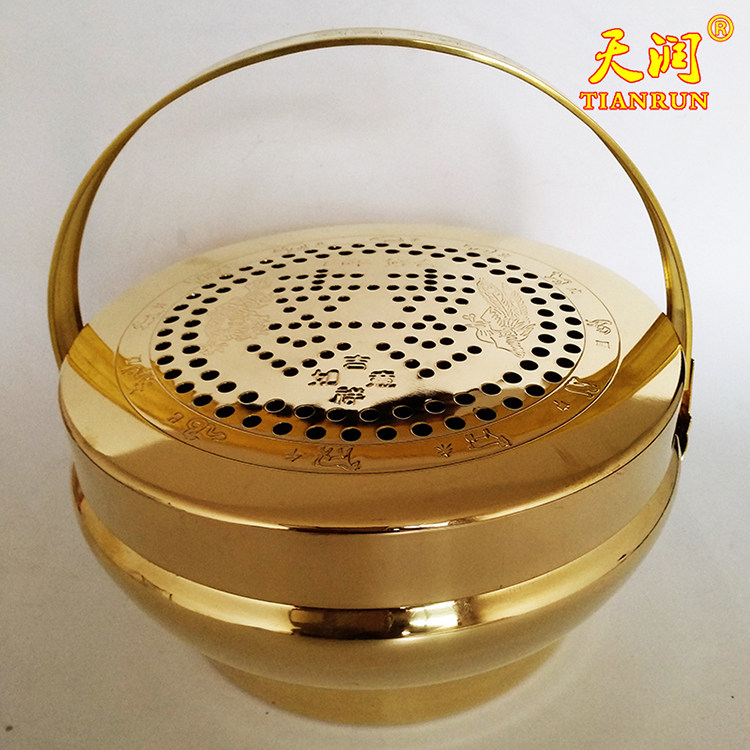Extra-thick extra-large pure copper fire cage basin Huai stove Hand warmer stove foot treasure soup woman bride dowry Wedding celebration supplies