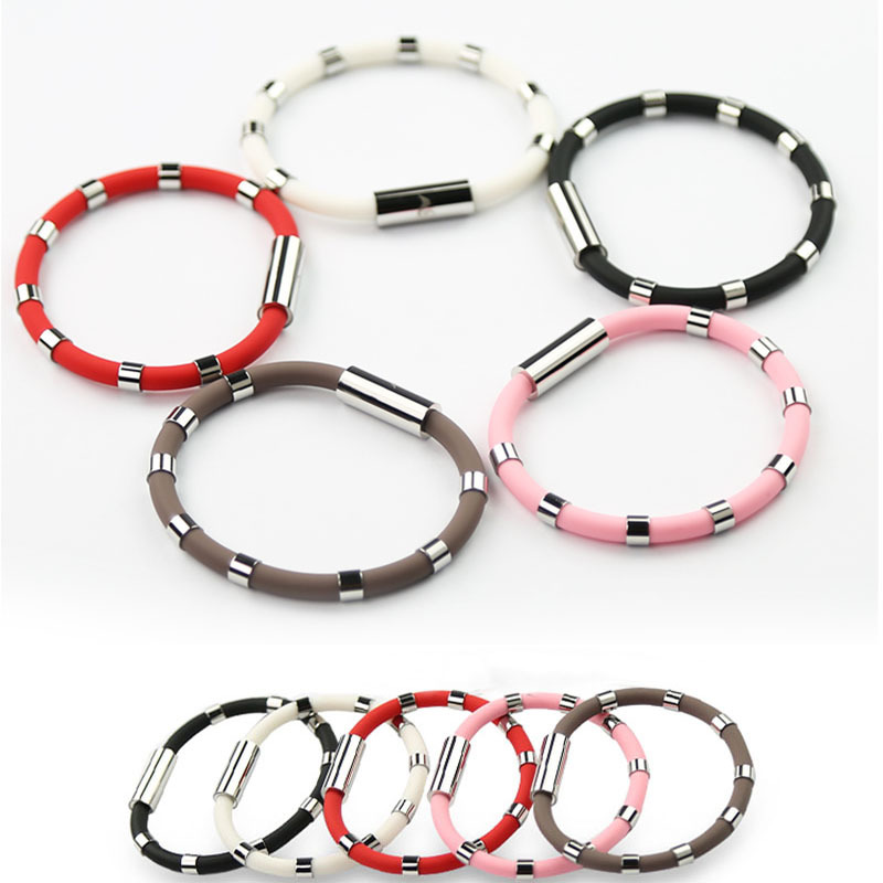 New anti-static bracelet High efficiency magnetic therapy health bracelet Magnetic buckle Silicone energy bracelet gift