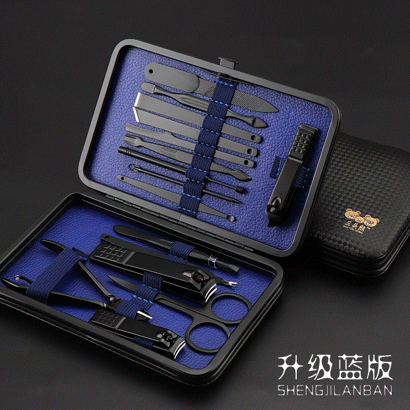 指甲刀套装不锈钢全套美甲工具指甲剪 钳鼻毛修剪器剪刀脚趾甲钳