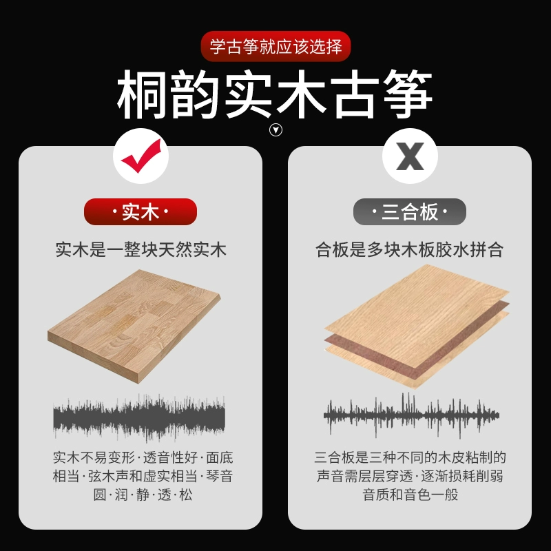 Xác thực Tongyun Guzheng chuyên nghiệp kiểm tra hiệu suất đầu vào mới bắt đầu nhạc cụ guzheng cầm tay trẻ em người lớn chuyên nghiệp - Nhạc cụ dân tộc