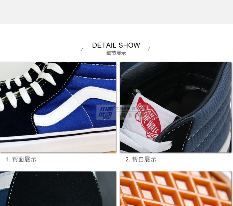 Xiao Cui Sports VANS Hải quân Blue Couple Giúp đỡ cao Giày nam Giày nữ Giày vải Giày thường VN-0D5INVY giày the thao nam hàng hiệu