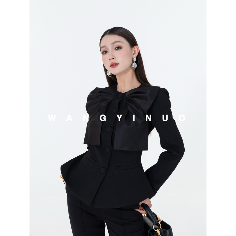 Md Yinuo [Parisian Style] 2026 Autumn New Fashionable and Stylish Short Suit Long Sleeve Jacket