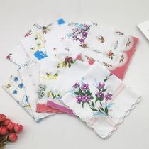 3 7 yuan small handkerchief cotton edge children nostalgia flower sweat towel old old-fashioned old cotton Crescent Lady