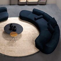 Italian Ebra with Petal Cloth Art Sofa Designer Corner Arc Profiled Adjustable Living Room Sofa minimalist